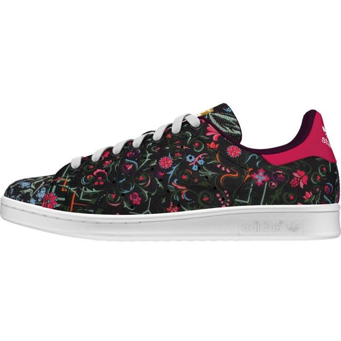 stan smith fleurs rouges